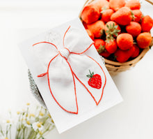 Load image into Gallery viewer, Keira Hair bow - Embroidery Strawberry