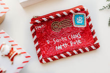 Load image into Gallery viewer, Santa Letter Sequin Coin Bag
