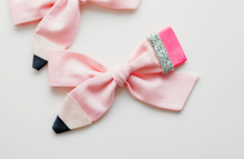 Load image into Gallery viewer, School Girl Bow - Pink Pencil