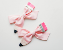 Load image into Gallery viewer, School Girl Bow - Pink Pencil