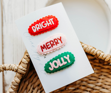 Load image into Gallery viewer, Bright, Merry and Jolly Clip SET