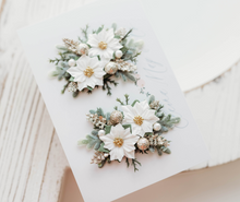 Load image into Gallery viewer, White Poinsettia - Clip Set PREORDER