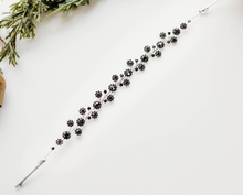 Load image into Gallery viewer, Little Flowers Rhinestone Tiara - Black