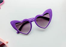 Load image into Gallery viewer, Heart Shaped Purple Sunglasses
