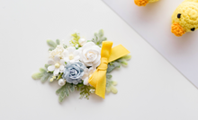 Load image into Gallery viewer, Sofia Floral Clip- Blue and Yellow