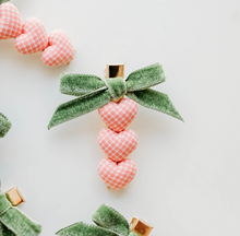 Load image into Gallery viewer, Heart Clip Gingham Pink