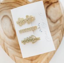 Load image into Gallery viewer, Inez Lace Clip SET - Gold