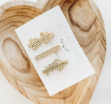 Load image into Gallery viewer, Inez Lace Clip SET - Gold