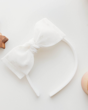 Load image into Gallery viewer, Sandy Headband - White Polka Dot Tulle