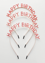 Load image into Gallery viewer, Happy Birthday - Rhinestone Pink