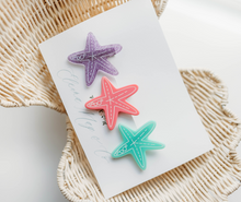 Load image into Gallery viewer, Starfish Clip SET of 3 - Mermaids