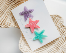 Load image into Gallery viewer, Starfish Clip SET of 3 - Mermaids