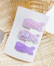 Load image into Gallery viewer, Mermaid Snap Clip SET - Purple Love