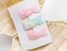 Load image into Gallery viewer, Mermaid Snap Clip SET - Pretty Rainbow