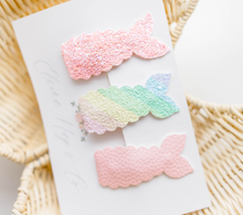 Load image into Gallery viewer, Mermaid Snap Clip SET - Pretty Rainbow