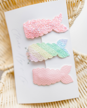 Load image into Gallery viewer, Mermaid Snap Clip SET - Pretty Rainbow