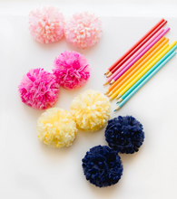 Load image into Gallery viewer, Pom Pom Hair Clip SET - Hot Pink
