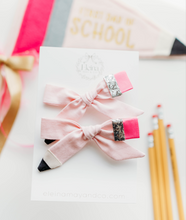Load image into Gallery viewer, Tina hairbow set - Pink Pencil