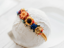 Load image into Gallery viewer, Little Romance Floral Headband - Golden Hour