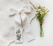 Load image into Gallery viewer, Coco Hair bow - Chamomile Embroidery