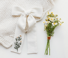 Load image into Gallery viewer, Coco Hair bow - Chamomile Embroidery