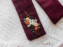 Load image into Gallery viewer, Coco Hair bow - Fall Wine Embroidery