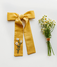 Load image into Gallery viewer, Coco Hair bow - Goldie Bouquet Embroidery