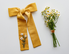 Load image into Gallery viewer, Coco Hair bow - Goldie Bouquet Embroidery