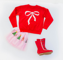 Load image into Gallery viewer, Cute Sweatshirt - Red and Pink Bow