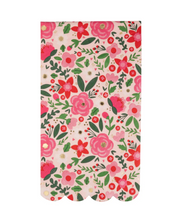 Load image into Gallery viewer, Floral scalloped dinner napkin