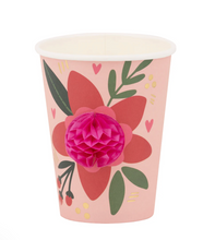 Load image into Gallery viewer, Floral Paper Cup with honeycomb center