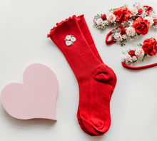 Load image into Gallery viewer, Cami Embroidery Sock - Valentines PREORDER