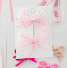 Load image into Gallery viewer, Honey Pigtails - Pink Polka Dot Tulle