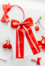 Load image into Gallery viewer, Bertie Hair Bow - Cherry