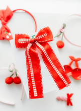 Load image into Gallery viewer, Bertie Hair Bow - Cherry