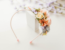 Load image into Gallery viewer, Leah Pastel Rainbow Floral Headband