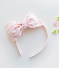 Load image into Gallery viewer, Sandy Headband - Pink Gingham
