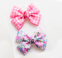 Load image into Gallery viewer, Olivia Hair Bow SET - Florals