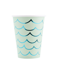 Load image into Gallery viewer, Mermaid Tail Paper Party Cups - 12 oz