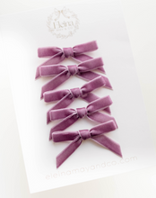 Load image into Gallery viewer, Little Tally Hairbow SET - Egg Plant