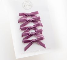 Load image into Gallery viewer, Little Tally Hairbow SET - Egg Plant