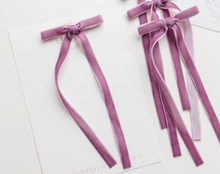Load image into Gallery viewer, Tally hair bow - Egg Plant