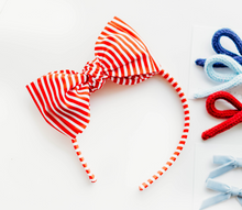Load image into Gallery viewer, Sandy Headband - Red Stripes -PREORDER
