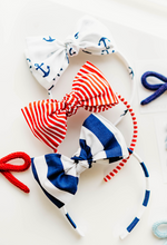 Load image into Gallery viewer, Sandy Headband - Red Stripes -PREORDER