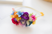 Load image into Gallery viewer, Leah Primary Rainbow Floral Headband