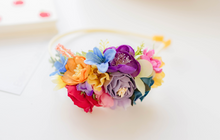 Load image into Gallery viewer, Leah Primary Rainbow Floral Headband