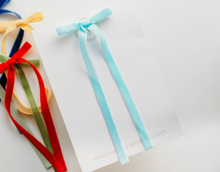 Load image into Gallery viewer, Tally hair bow - Aqua