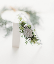 Load image into Gallery viewer, Ella Headband - Silver Poinsettia