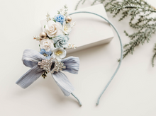 Load image into Gallery viewer, Evangeline Headband - Sleigh Bells & Silk - PREORDER