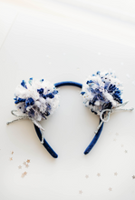Load image into Gallery viewer, Game Day Sparkle Poms HEADBAND - The Navy Nights